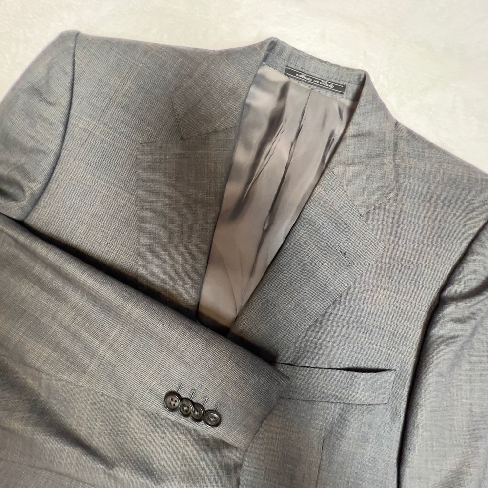 Ermenegildo Zegna Milmil 15 Blazer Mens 40R Gray Wool Saks Fifth Avenue Italy